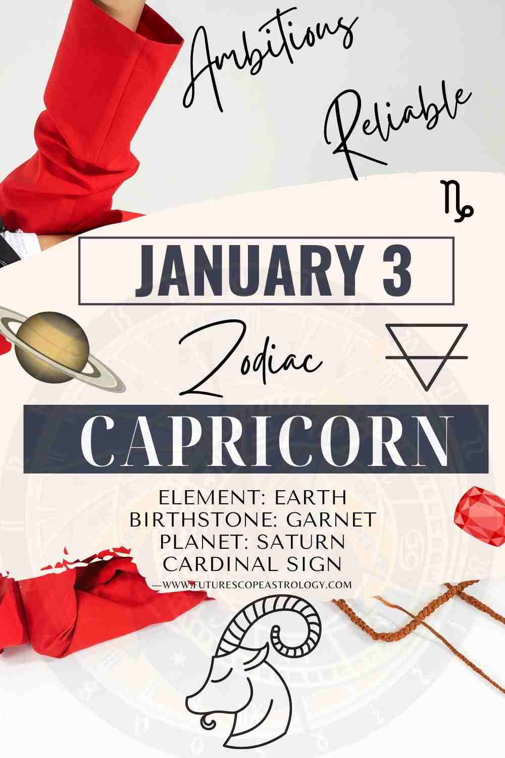 January 3 Zodiac Sign Capricorn Birthday Personality Birthstone