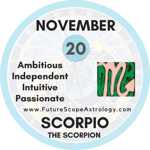 November 20 Zodiac (Scorpio) Birthday Personality, Birthstone, Compatibility - FutureScopeAstro