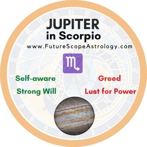 Jupiter in Scorpio in Horoscope personality, traits, wealth, marriage