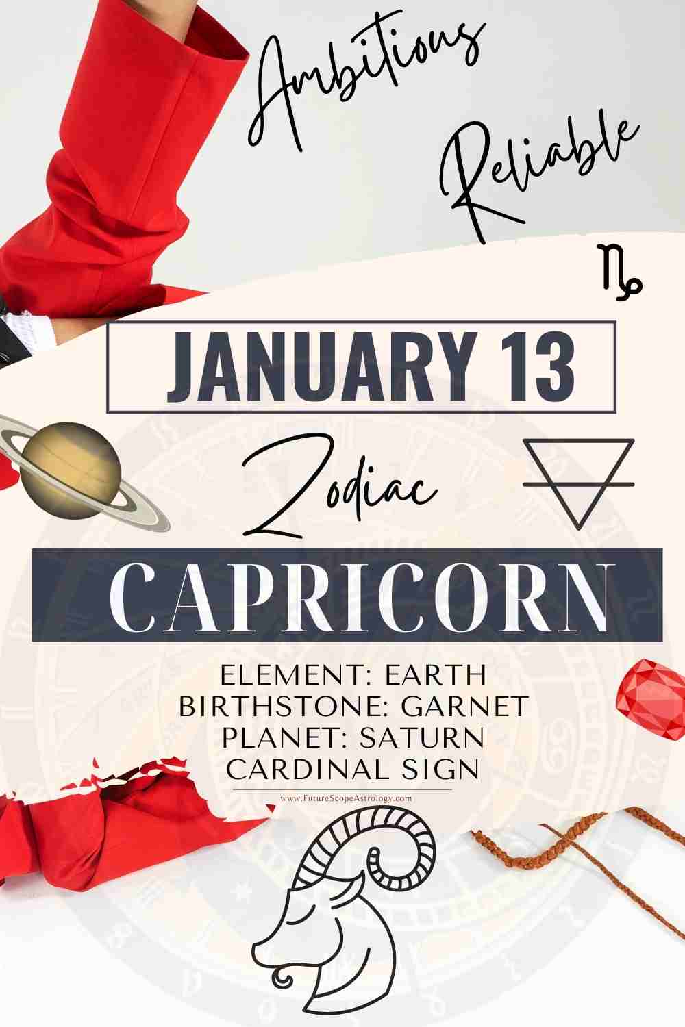 January 13 Zodiac Sign (Capricorn) Birthday Personality, Birthstone