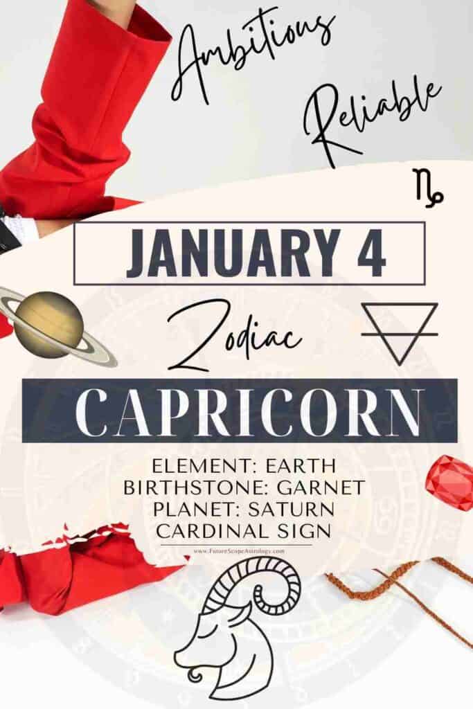 January 4 Zodiac Sign (Capricorn) Birthday Personality, Birthstone ...