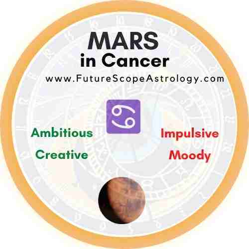 Mars in Cancer in Horoscope personality, traits, wealth, marriage