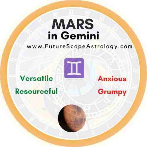 Mars in Gemini in Horoscope personality, traits, wealth, marriage