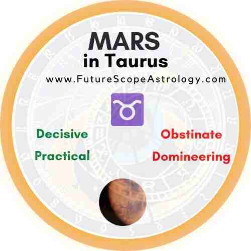Mars in Taurus in Horoscope personality, traits, wealth, marriage