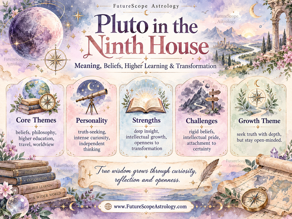 Pluto in Ninth House in Horoscope