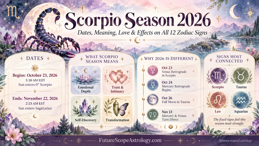 Scorpio Season 2026: Dates, Meaning, Love & Effects on All 12 Zodiac Signs