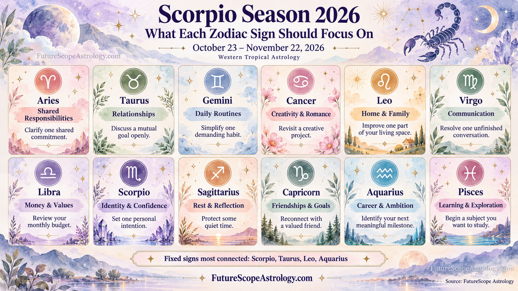 Scorpio Season 2026: What Each Zodiac Sign Should Focus On
