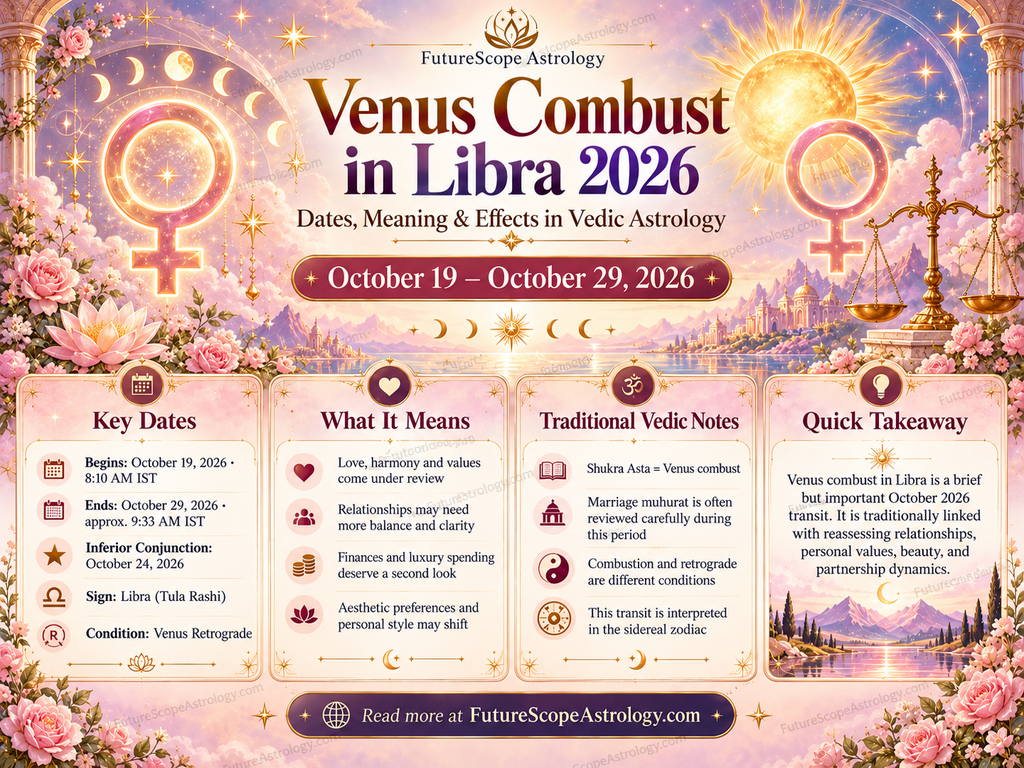 Venus Combust in Libra 2026: Dates, Meaning & Effects in Vedic Astrology